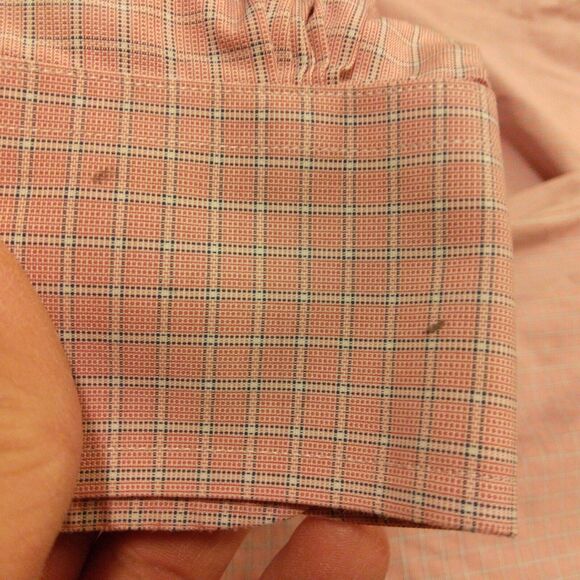 Brooks Brothers Regent dress shirt mens 17.5-33 XL Xlarge pink check plaid - Picture 5 of 9